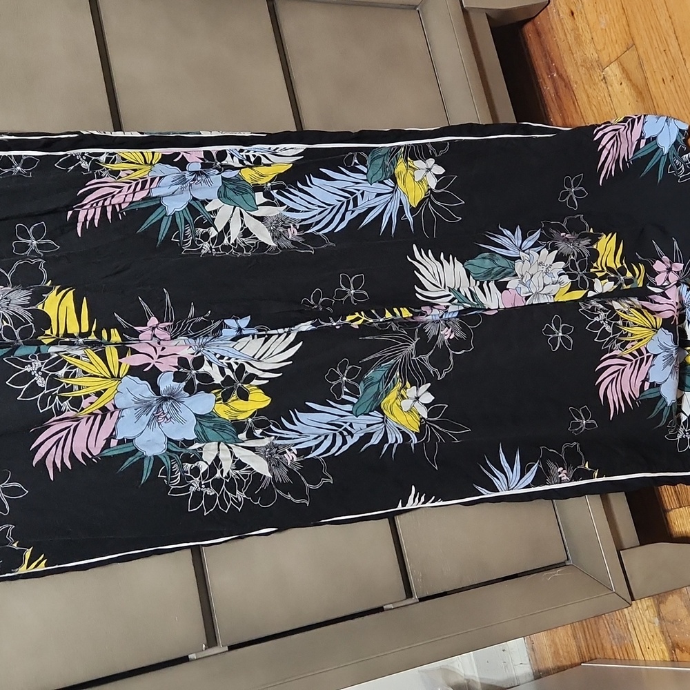 Zac & Rachel Black Flower Rayon Ladies Pants - Picture 2 of 6
